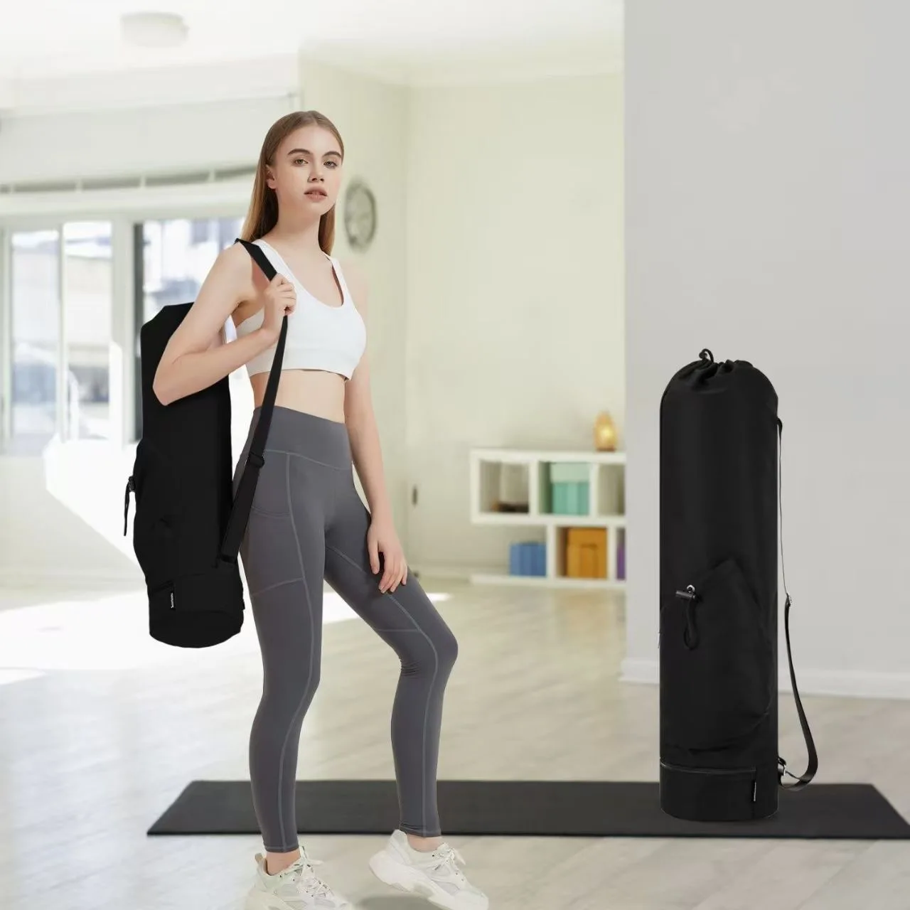 Yoga Mat Storage Bag, Multi-Functional Storage Bag for Sports and Fitness