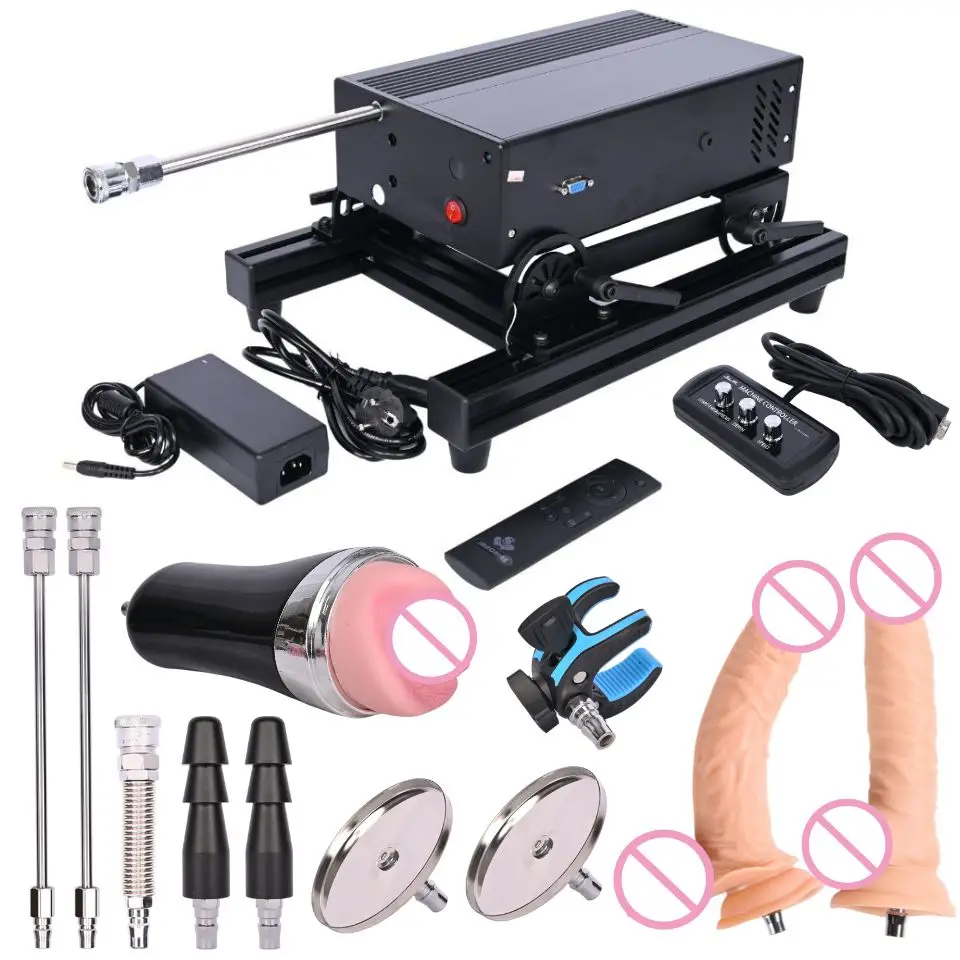 

Rough Beast Powerful Wireless Control 200W Sex Machine with Dildo Masturbation Cup for Male and Female Couple Sex 1-15CM Stroke