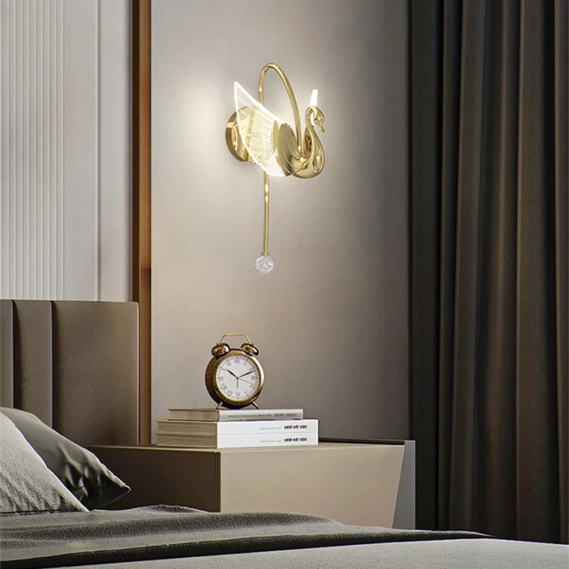 

Hallway LED Decor Wall Lamp Nordic Modern Creative Metal Wall Light TV Background Wall Bedside Aisle Personalized Wall Sconce