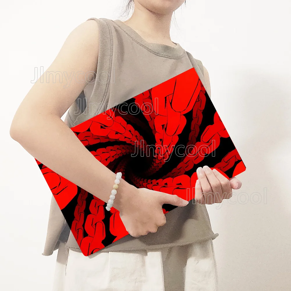 

2 шт., красная виниловая наклейка-цепочка на ноутбук, самоклеящийся чехол для HP, Lenovo, Apple, ASUS, простой в установке, водонепроницаемый