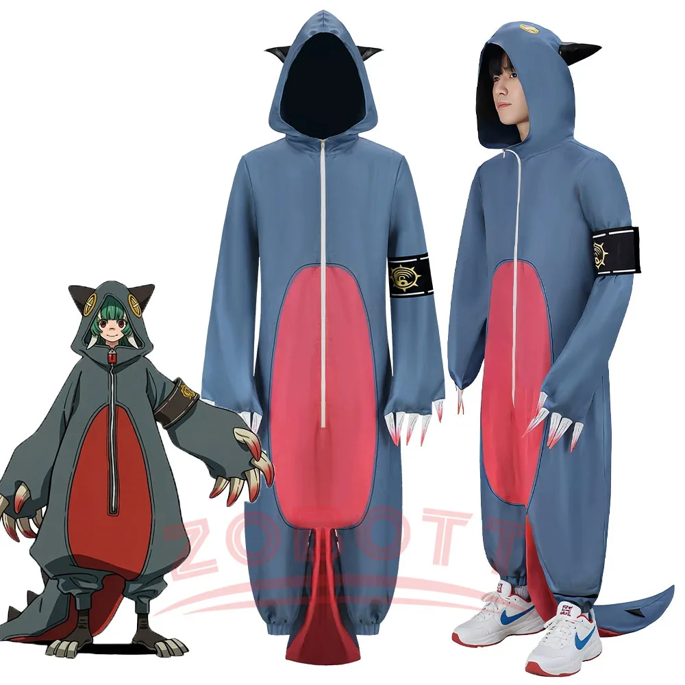 

GACHIAKUTA Guita Cosplay costume Blue Jumpsuit Funny Pajamas Anime Game Daily Wear Halloween Cosplay Embroidery
