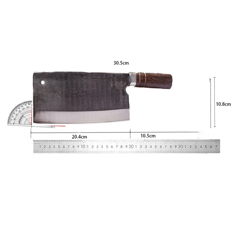 8 Inch Handmade Forged Knife Sharp Chopper Machete Chef Cleaver Longquan Kitchen Knife Bone Meat And Poultry Tools Wenge Handle