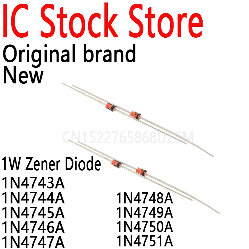 250PCS 1W Zener Diode 13V 15V 18V 20V 22V 24V 27V 30V 1N4743A 1N4744A 1N4745A 1N4746A 1N4747A 1N4748A 1N4749A 1N4750A 1N4751A