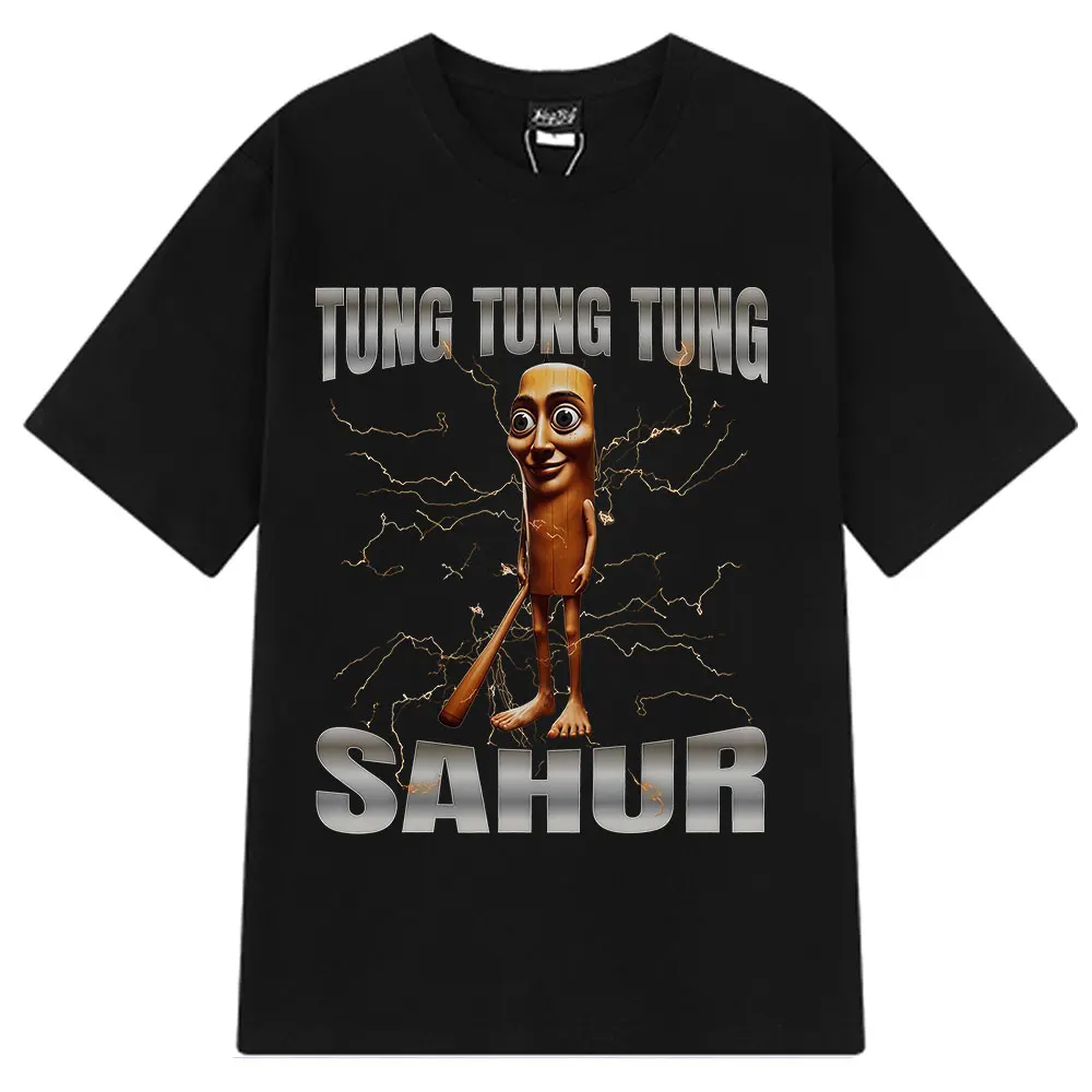 

Tung Tung Tung Sahur Funny Baseball Bat Italian Brainrot Meme Graphic Tee Shirt Men Women Summer Casual Fashion Cotton T Shirts