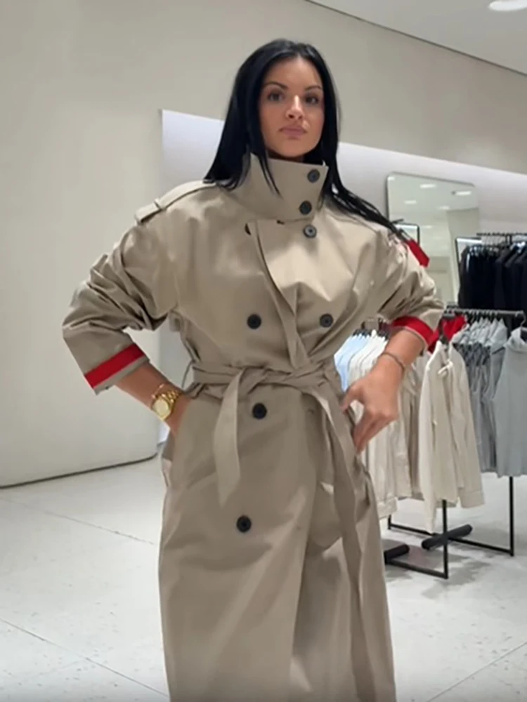 Elegant Casual Long Trench Coat Chic Stylish Classic Versatile Office Women Jacket Autumn Daily Casual Street Lady Overcoat