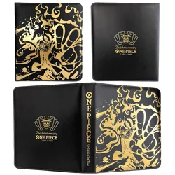 One Piece OPCG Card Book Binder Zipper Bronzing Style Nika Luffy 2Nd Anniversary Holder Game Collcetion Card Book 9Grid30Pages