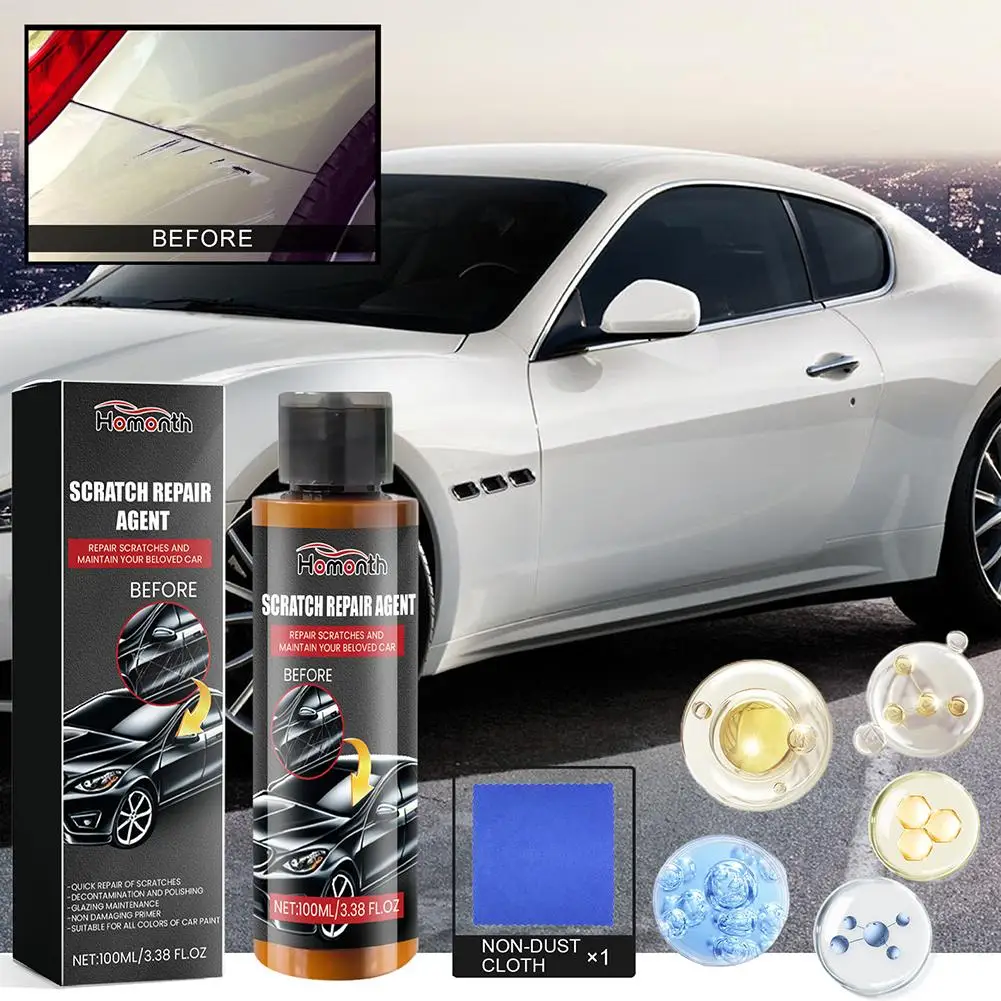 

Car Scratches Repair Polishing Wax With Wipe Cloth Wax Anti Automobile Care Glossy Tools Auto Care Wax Scratch Paint Shine N5q3