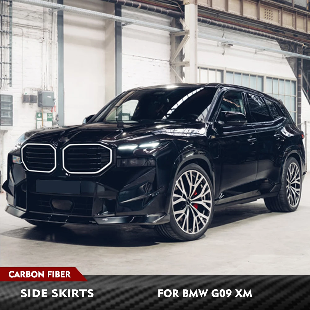 

For BMW G09 XM 2023-2025 Carbon Fiber Car Side Skirts Racing Body Kits Car Underboard Side Door Bumper Skirts Extension Lip