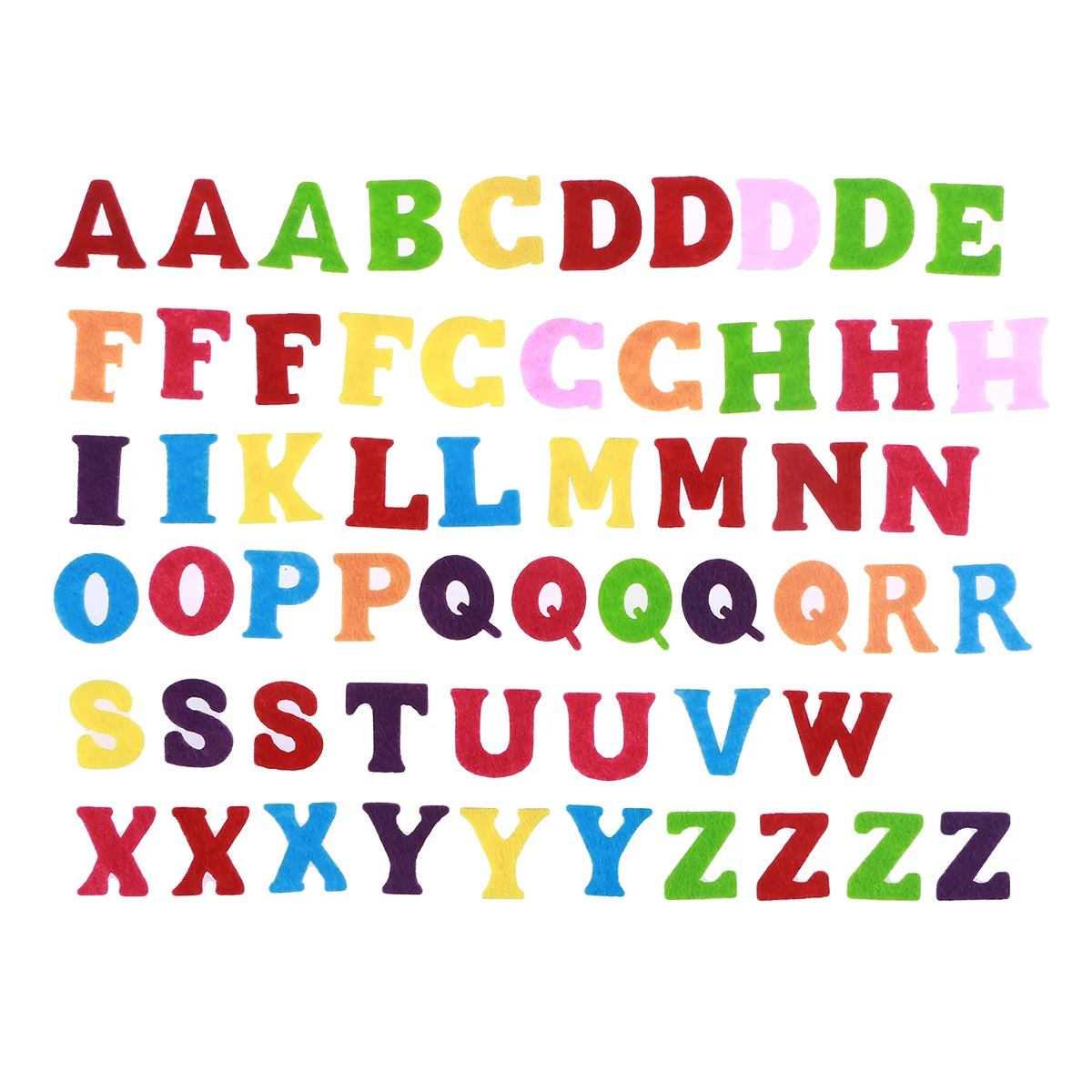 

50pcs Felt Alphabet Letters Craft Material for Kids Toys Christmas Party Decoration Reusable Sewable Glue