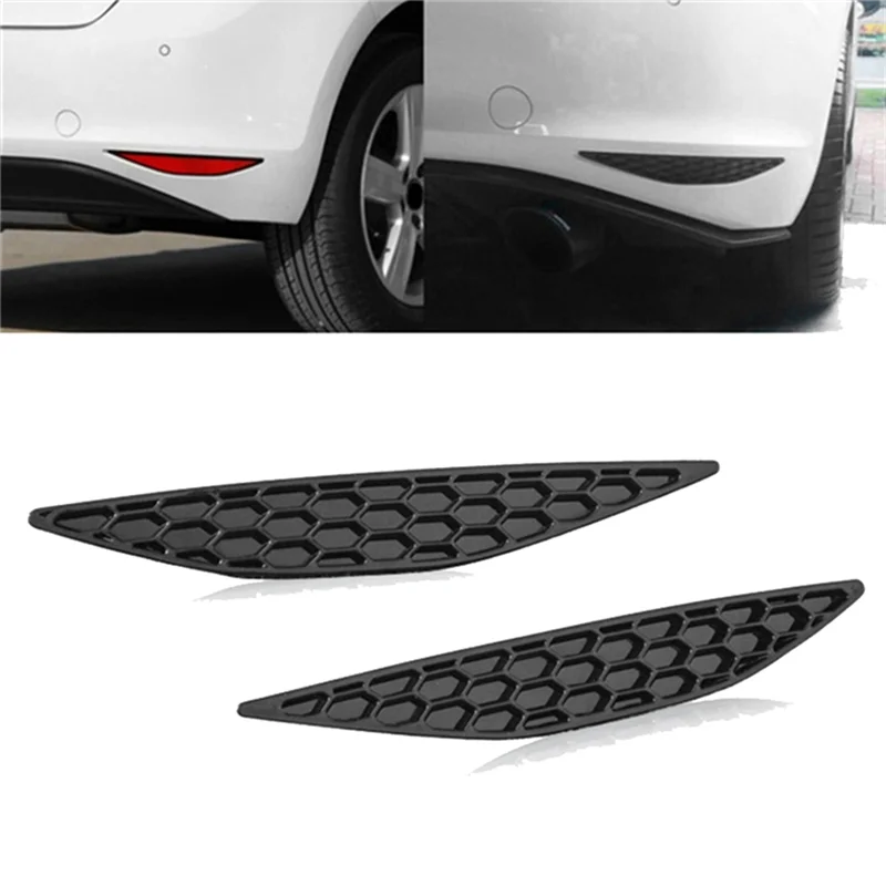 1Pair Rear Bar Honeycomb Reflector Cover Trim Styling for VW Golf 7 GTI MK7 2014-2018 Tail Fog Light Strips Sticker view 5