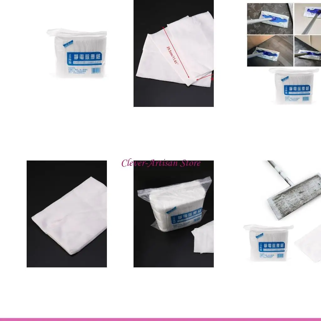 

E06B 100 шт./пакет одноразовая электростатическая швабра для удаления пыли бумажная домашняя кухня ванная комната