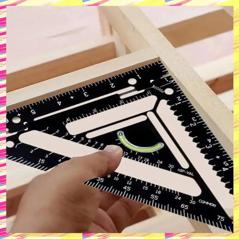 ABJJ 4Pcs Innovative Rafter Square Tool, Rafter Square Tool,Rafter Square,High Precision Triangle Ruler With Jig Block
