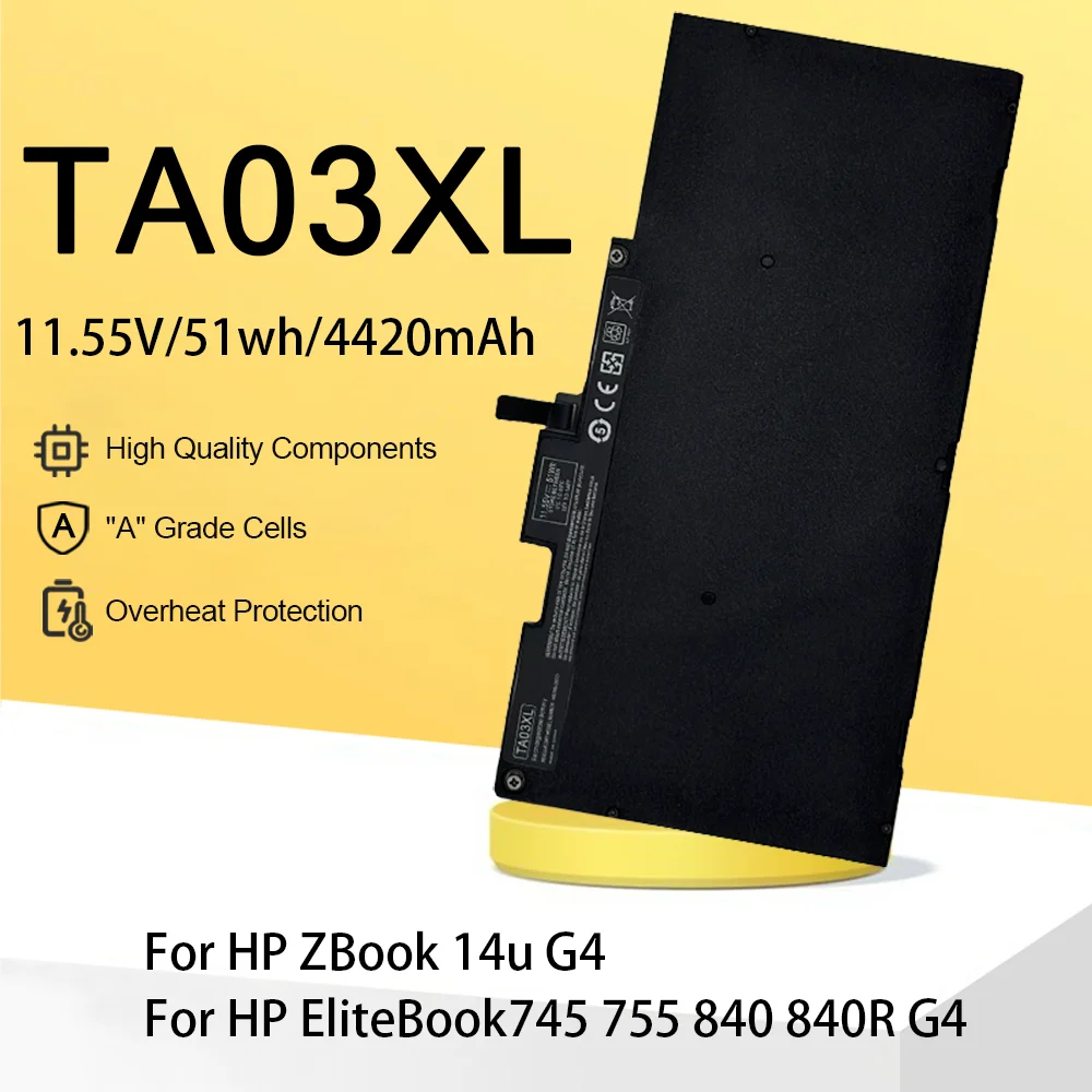 

TA03XL 11,55 В для ноутбука HP Elitebook, аккумулятор 745 755 840/R 848 850 G4 HSTNN-I33C-4 HSTNN-DB7O HSTNN-IB7L