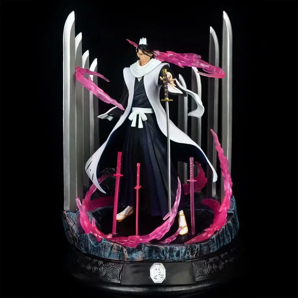 

32cm Kuchiki Byakuya Bankai Senbonzakura Bleach Figure Anime Peripheral PVC Action Figure Collection Model Statue Gifts Toys Boy