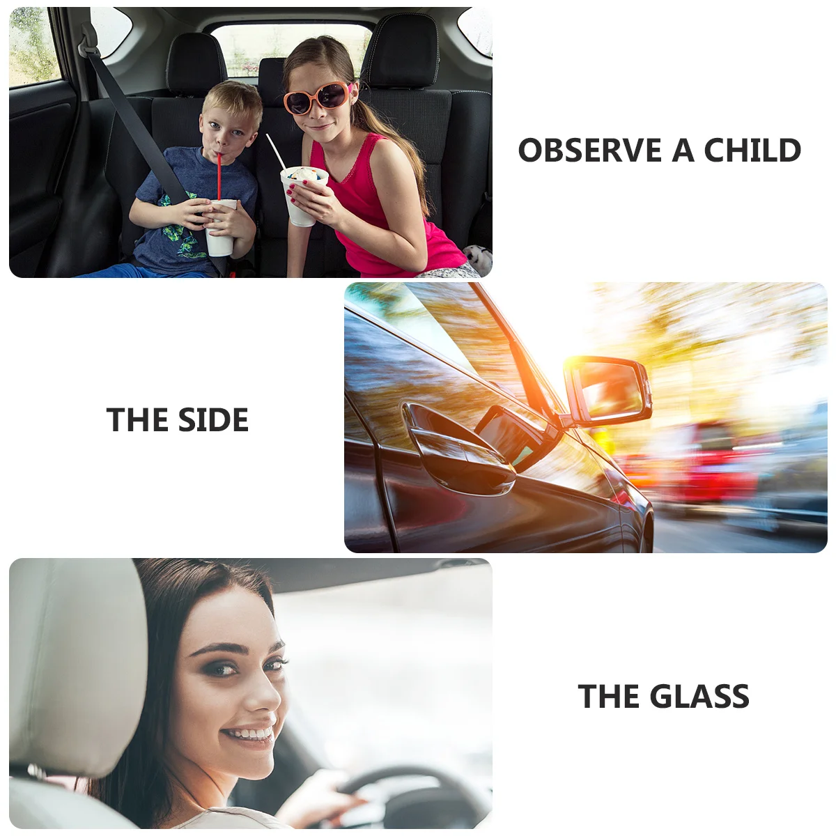 

Adjustable Baby Rearview Mirror Car Blind Spot Mirror Suction Cup Easy Install Side Glass View Blindspot Mirrors