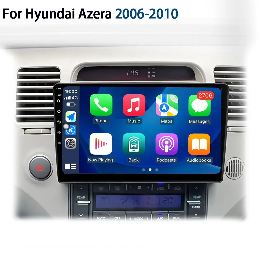 Voor Hyundai Azera 2006-2010 Android 15 Carplay Auto Radio Recorder Multimedia Speler Geen 2din GPS Navigatie Auto accessoires - afbeelding 2