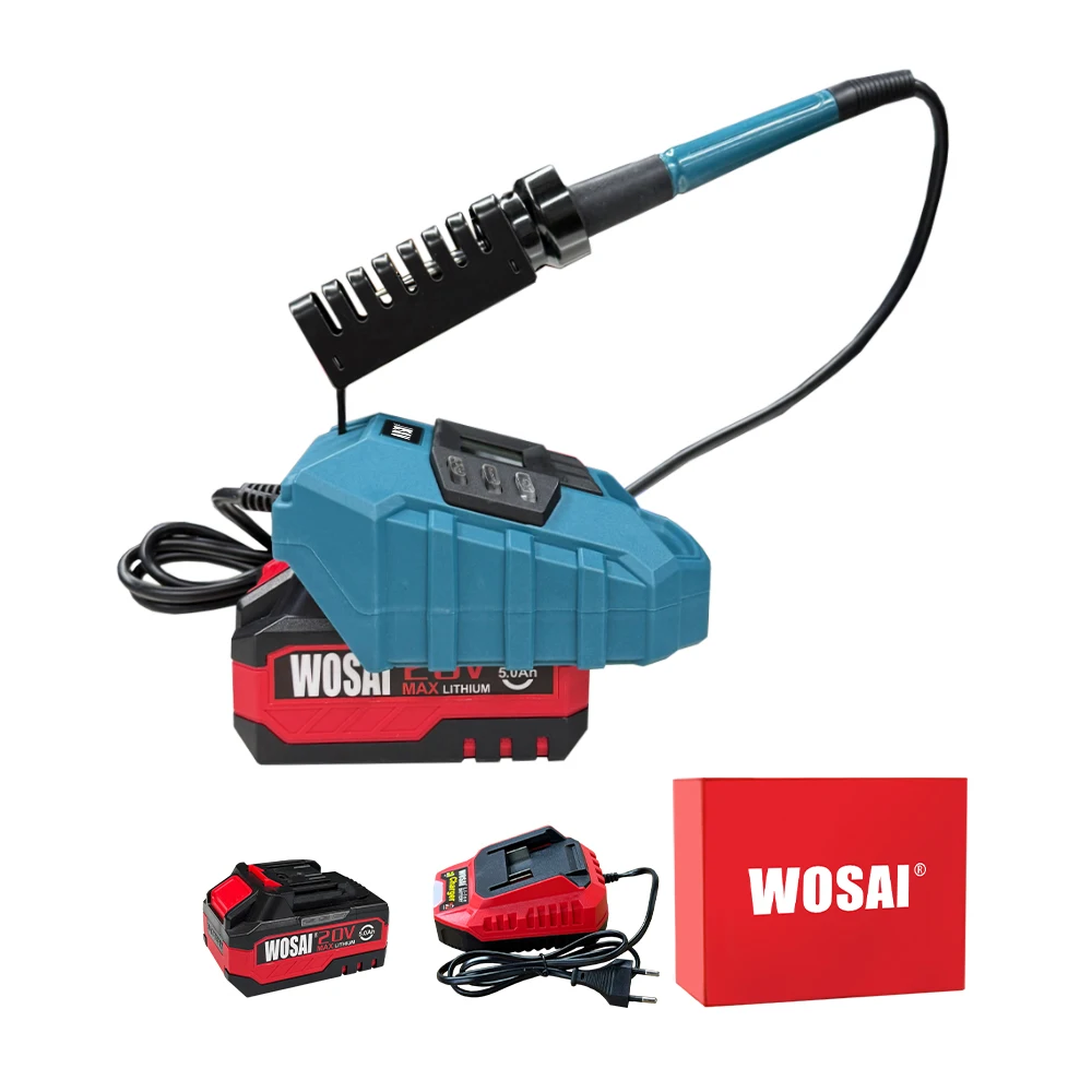 20V Cordless Electric Soldering Iron 300C-480C Temperature Control Pencil Grip Handpiece 60W Power Portable Battery Operated