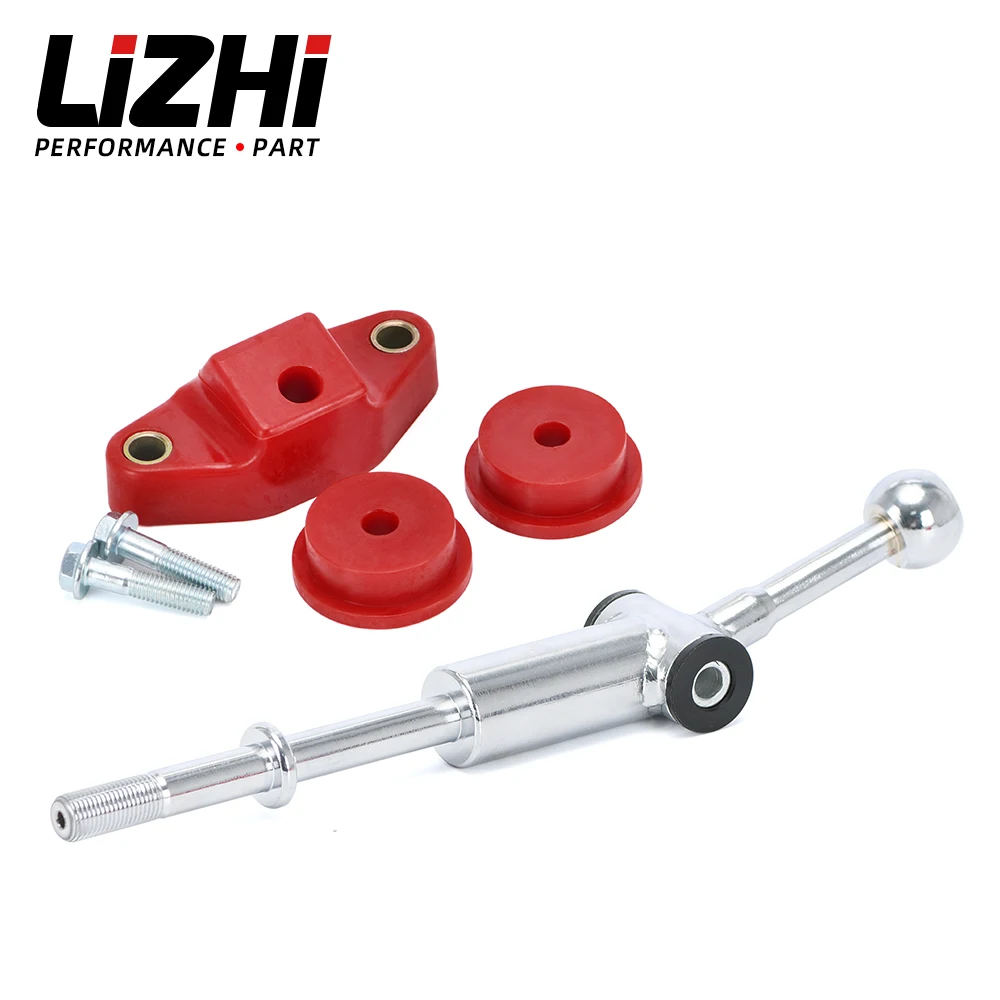 LIZHI - Short Shifter With Front & Rear Stabilizer Bushing Kit (5 Speed Only) For Subaru WRX 08-15 Legacy 05-09 Forester XT06-08