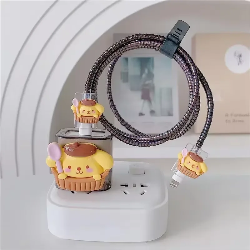 

Sanrio Hello Kitty Apple Charger USB Data Cable Protective Case Suitable For IPhone 12 13 14 15 18/20W Charger