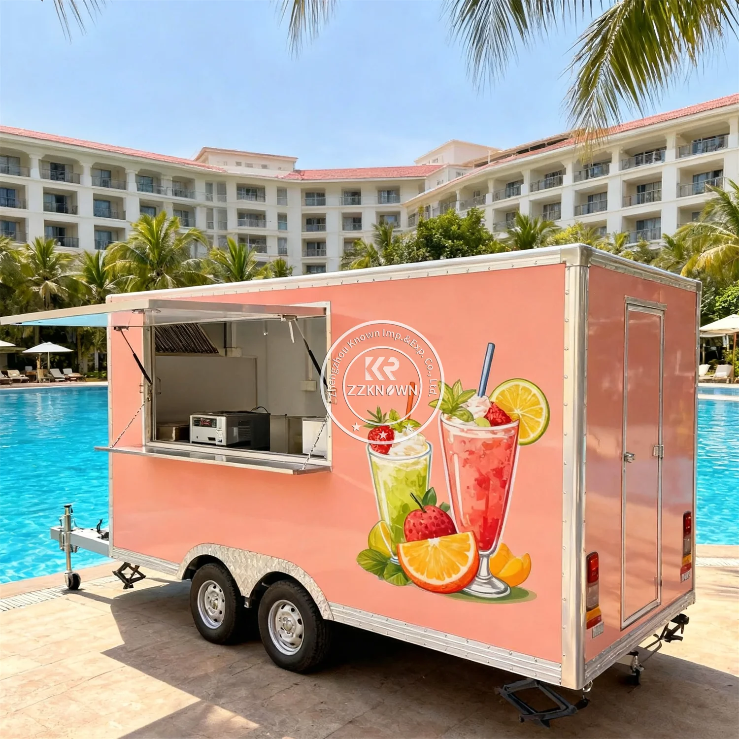 

Fully Catering Equipped Food Truck Hot Dog Concession Trailer Customized Fast Food Trailer Pizza BBQ Truck For Outdoor