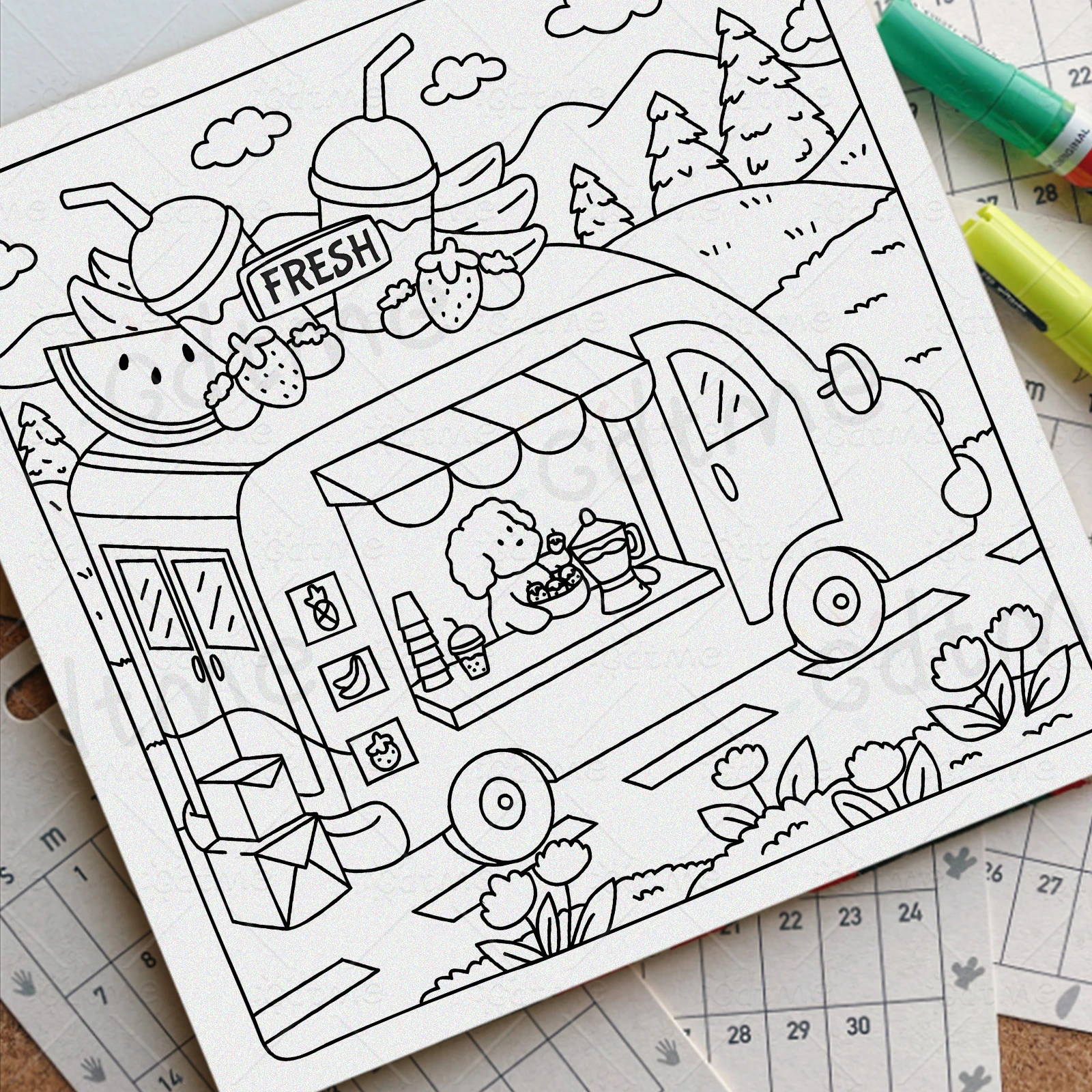 COSY STORE Malbuch für Erwachsene mit niedlichen, gemütlichen Alltagsaktivitäten zur Entspannung (gemütliche Räume zum Ausmalen) – Detail 4