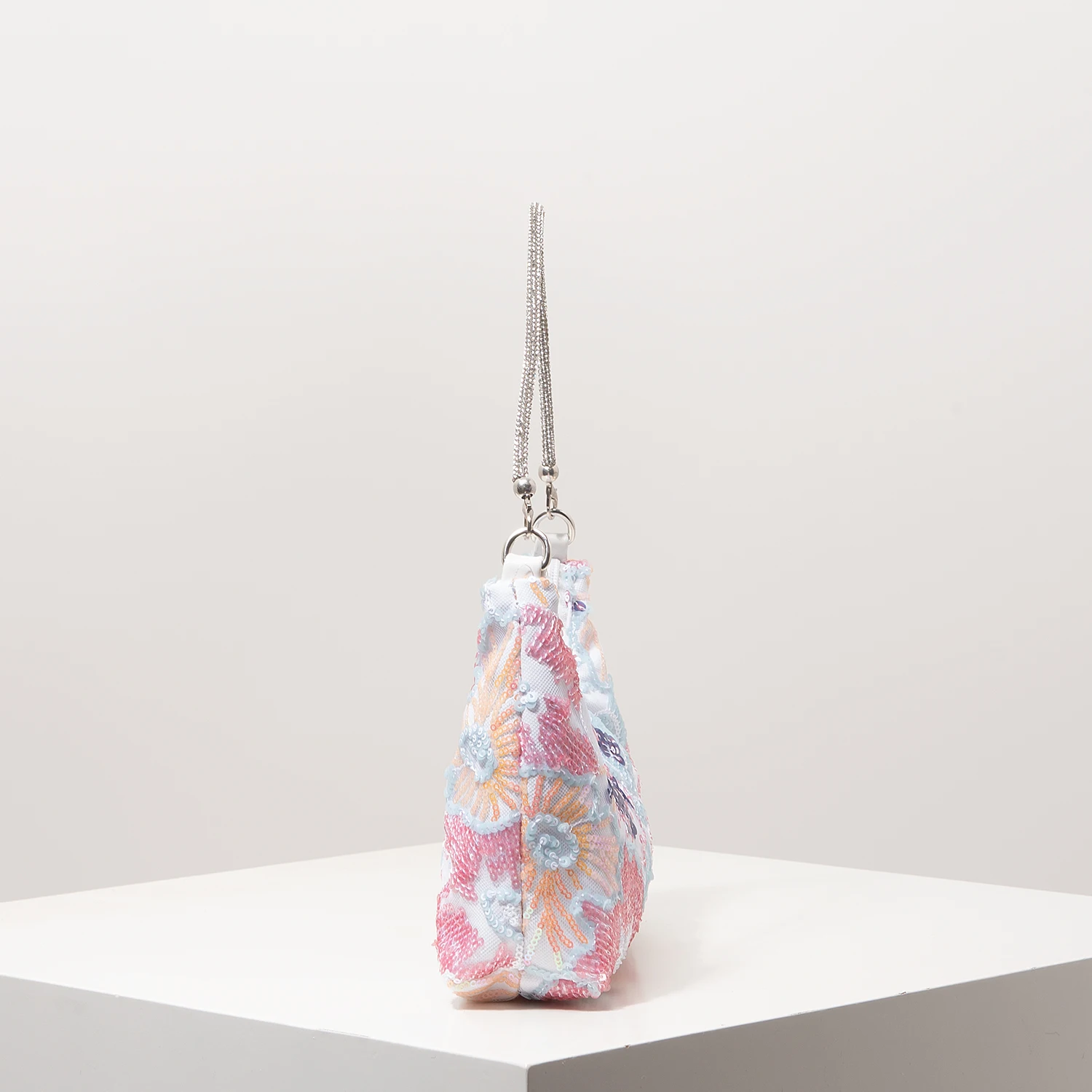Schultertasche, Blumenmuster, Pailletten-Tasche, Stickerei, Gala-Abend, Party-Outfits, Abschlussball-Tasche, Hochzeitsartikel, Elegant, Valentinstag, Zufälliges Muster – Detail 10