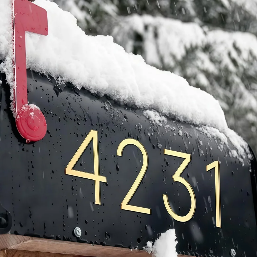 1PC Self-adhesive Acrylic Door Numeral Plaque Digits 0 to 9 House Drawer Sign Gate Digits Hotel Home Sticker Address Door Label