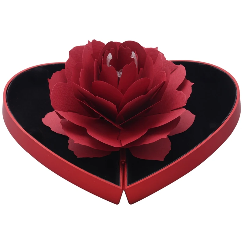 Rotierende Rings ch achtel der Rosen blume, Vorschlags box, Rosen hochzeits verlobungs rings ch achtel, Schmuck aufbewahrung sbox, bestes weibliches Geschenk des Valentins grußes