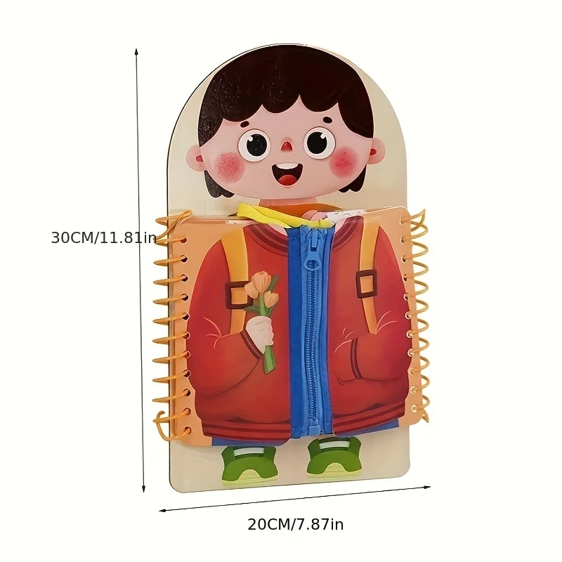 Wooden Multilayer Busy Board Montessori Early Education Kindergarten Practice Dressing Hands-on Skills Cognitive Tools