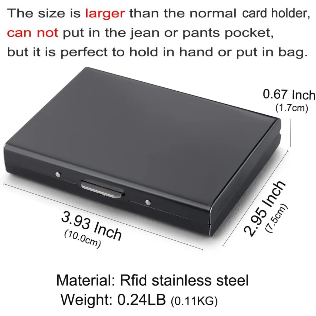 10 cards RFID Credit Card Holder Protector Metal Credit Card Wallet Business Card Holder for Men Women Gift Box Package image 4