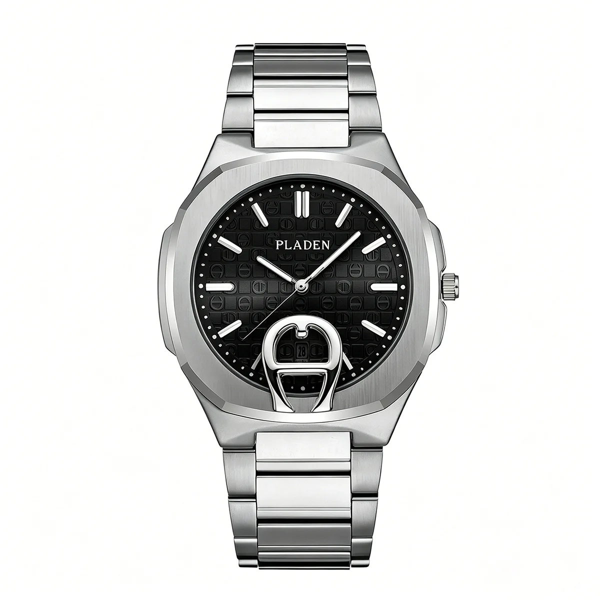 Men's New Business High Quality Solid Quartz Watch with Waterproof and Durable Steel Band