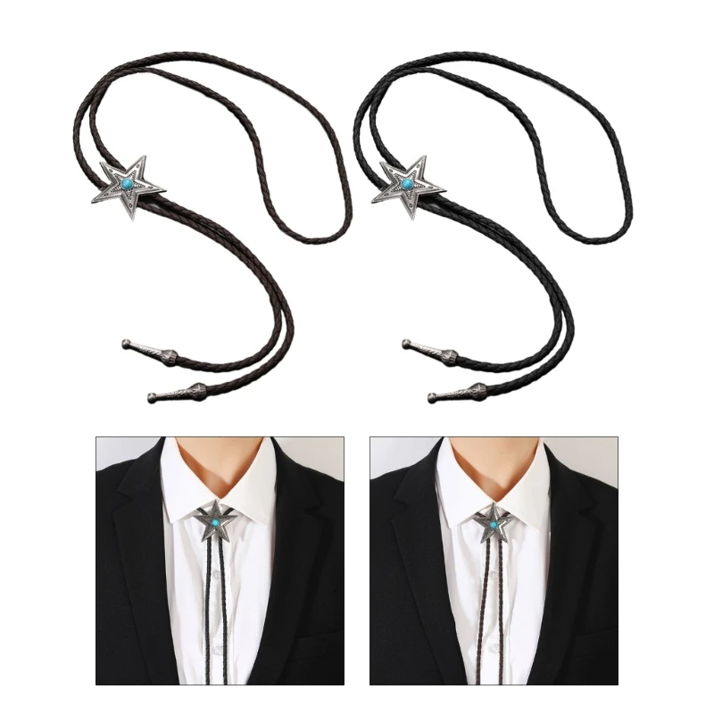 Country Style Bolo Tie  Cowboy  Necktie Necklace Costume Accessory Dropship