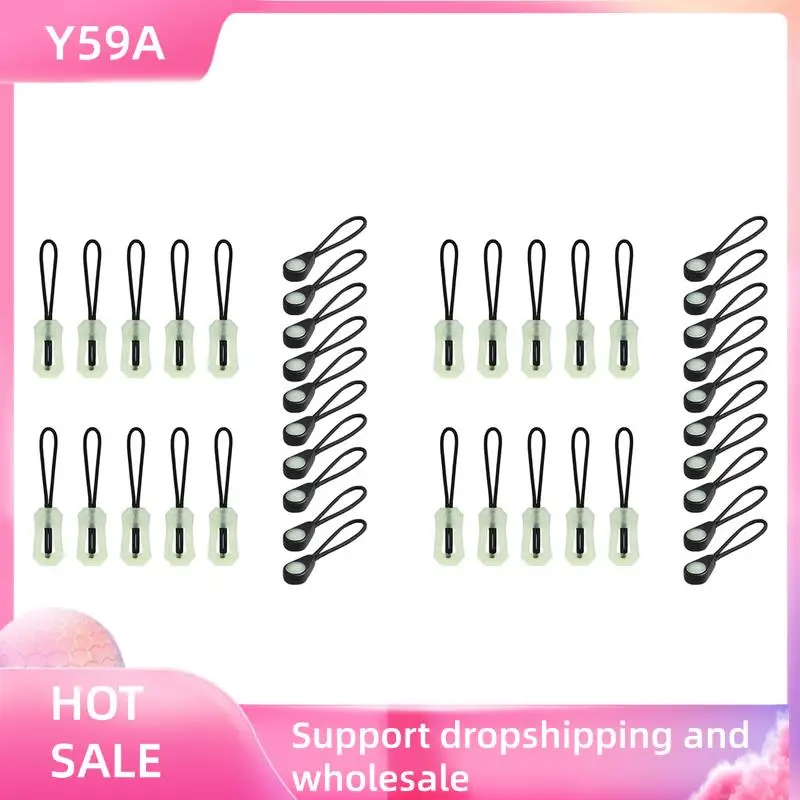 

Y59A 40 Pcs Self Luminous Zipper Pulls, Zipper Puller Head Glow In The Dark Anti Lost For Outdoor Mountaineering Camping