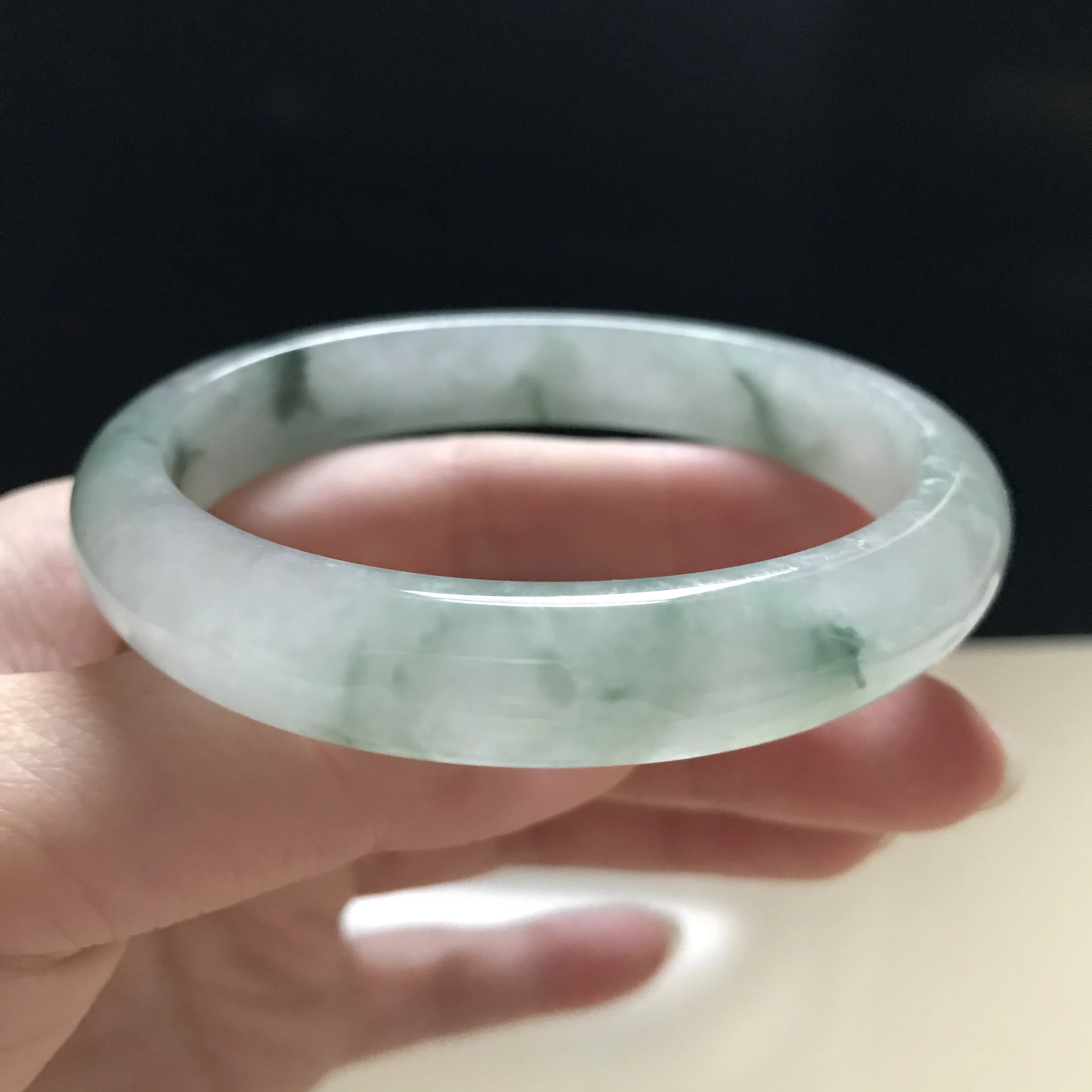 

Burma 100%Genuine High-end Jadeite Bracelet Jewelry Jade Bangles For Women 59mm (With Certificate)