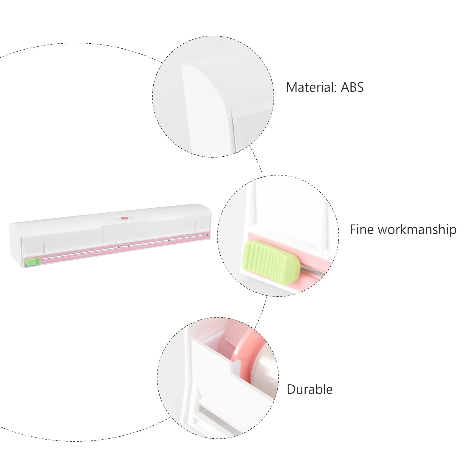 

Plastic Wrap Cutting Box Cling Film Dispenser Storage Holder Kitchen Foil