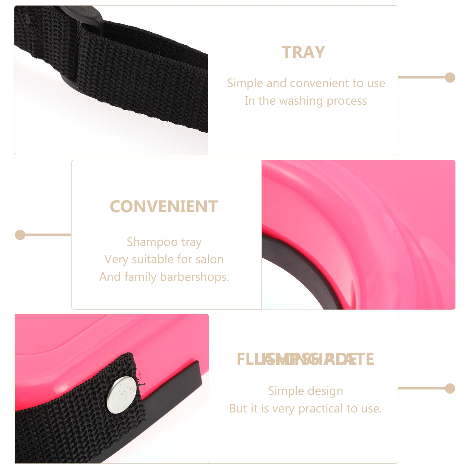 

Portable Shampoo Hair Washing Tray For Home Salon Bedridden Use Plastic Head Support Cushion Neck Shoulder Durable Pp Material
