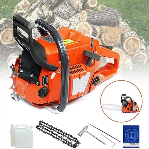 HUS Chainsaw 365 OEM Customizable 65cc Gasoline Petrol Chainsaw Professional Industrial Cutting Machine Oil Saw Chain for Sale