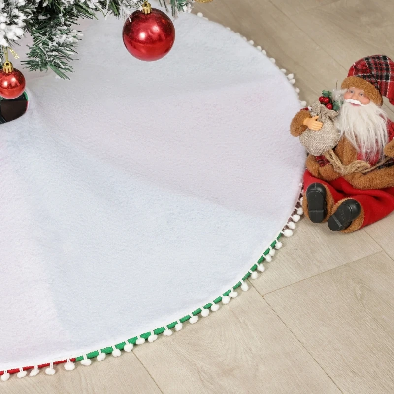 Multipurpose Christmas Tree Skirt Decoration Sturdy Farbic Materials Adds Charm to Your Festival Ornament Daily Use DropShip