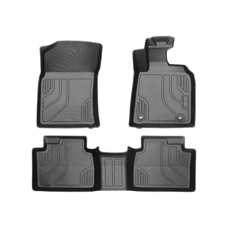 

High QualityDurable 9th Gen -Weather Eco-friendly Waterproof Non-Slip 5mm Thick Full Set 3-Piece Black Custom Fit Floor Mats 1C
