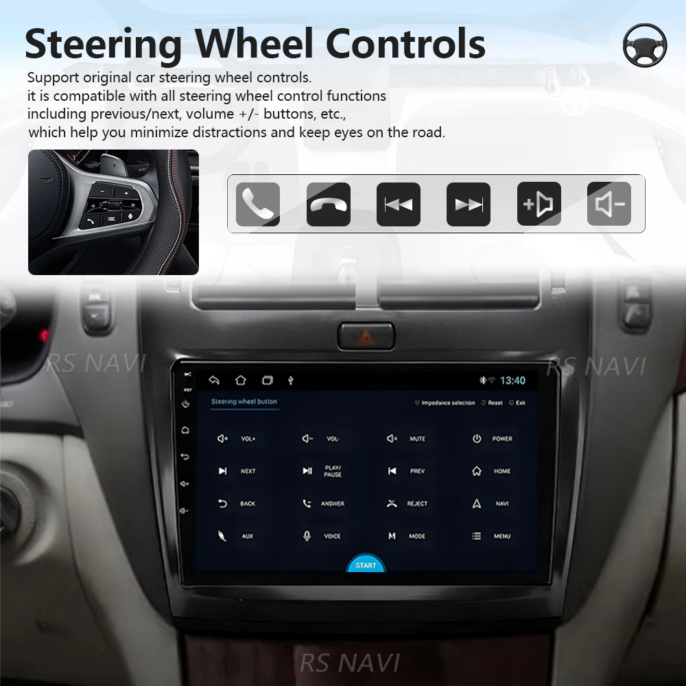 For Lexus LS430 2000-2006 Plug and Play Android 16 Carplay Auto Screen 2K Car Radio Player GPS Wifi Stereo Multimedia Navigation