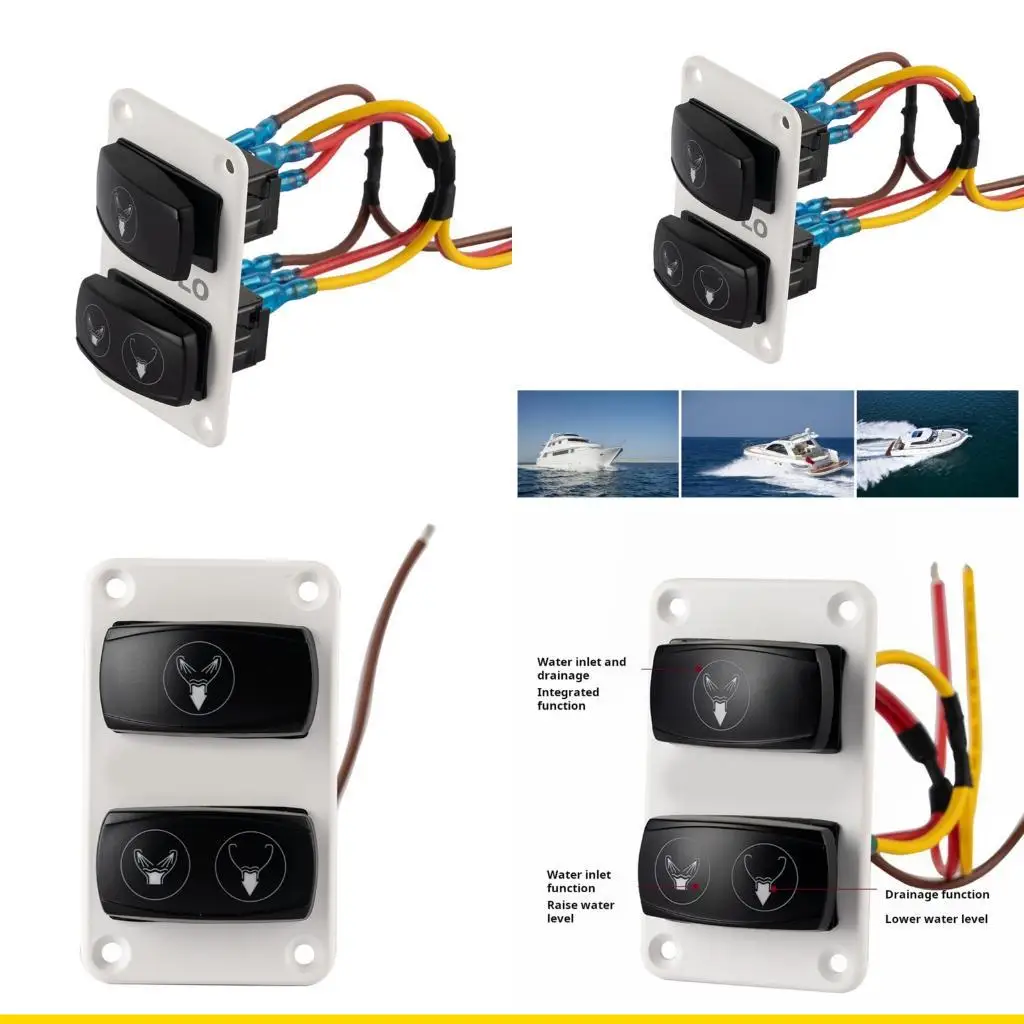 SZCH ABS Toilet Control Panel Flush Control for Boats 3 Way Toggle Switches Reliable Performances & Stylish Modern Appearance