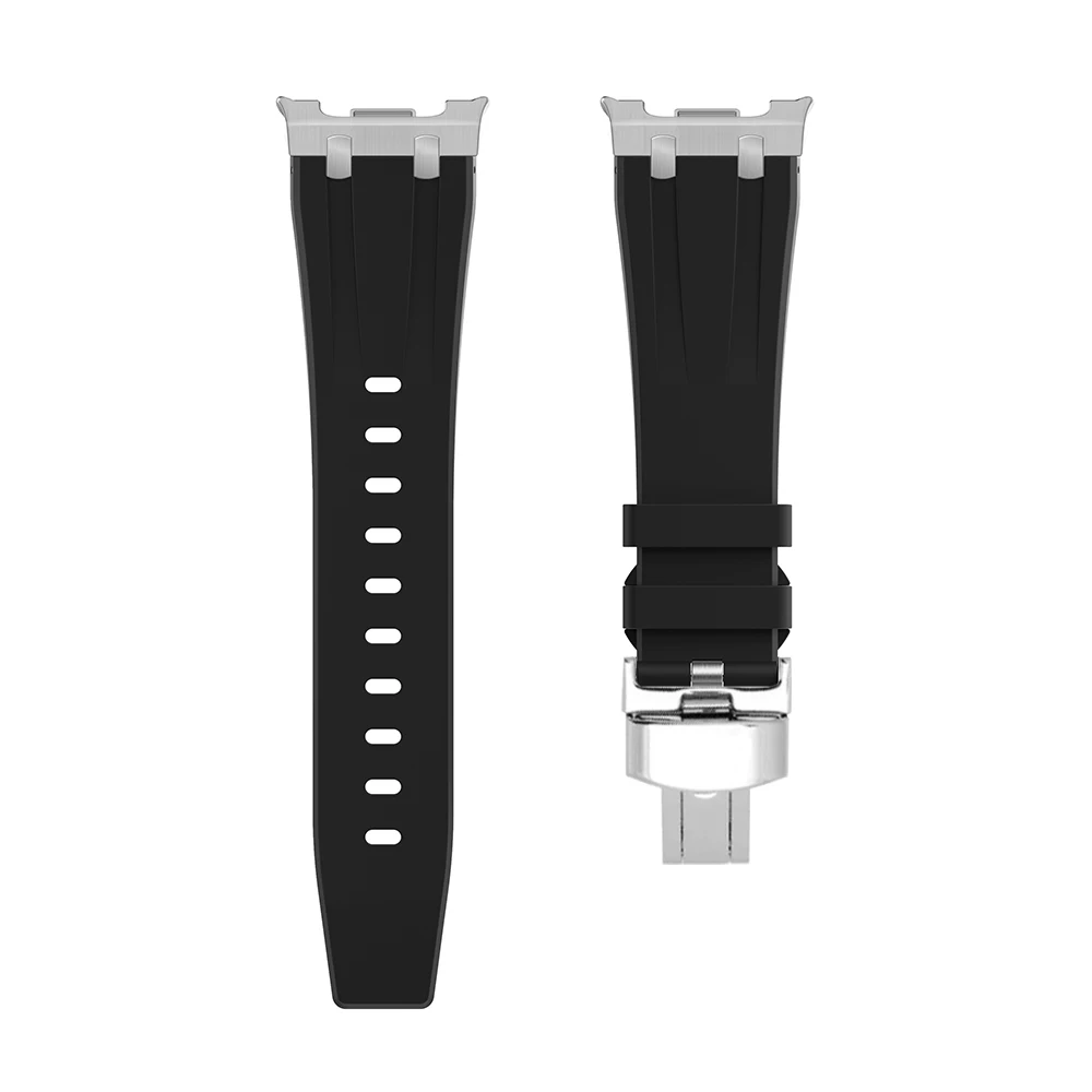 Sports Silicone Strap for Samsung Galaxy Watch Ultra 2025 47mm Butterfly Buckle Band For Galaxy Watch 8 8 Classic 40mm 44mm 46mm