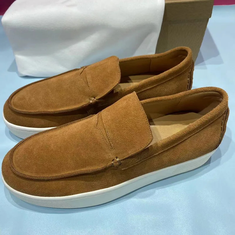 

Spring New Men's Lefu Shoes Low Cut Casual Breathable Suede Flat Sole Board Shoes Versatile Trendy Men's Shoes