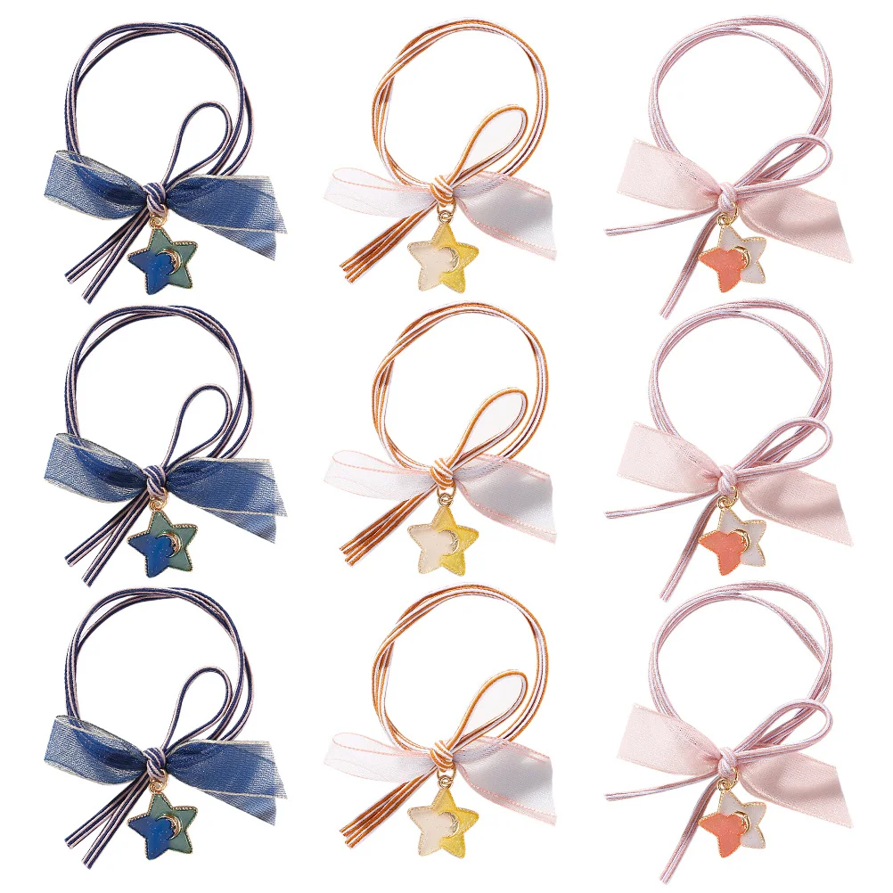 

10Pcs Hair Ties Simple Design High Elastic Ponytail Holders for Women Daily Wear Fashion Beading Hair Rope