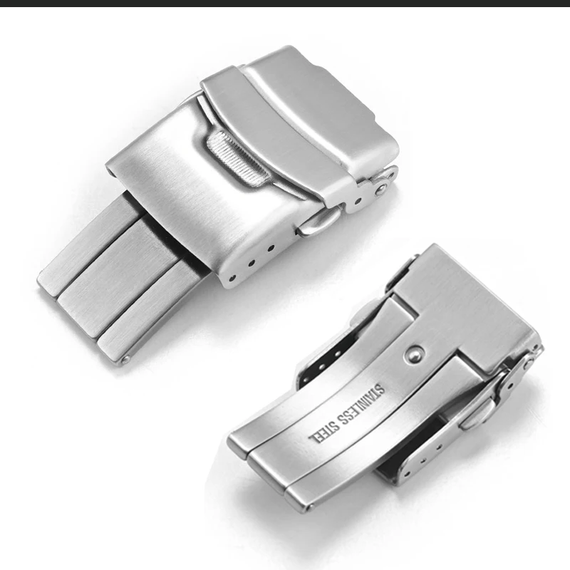 16 مللي متر 18 مللي متر 20 مللي متر 22 مللي متر ساعة المشبك نشر مشبك 316L الصلبة الفولاذ المقاوم للصدأ ساعة للطي مشبك حزام الساعات اكسسوارات