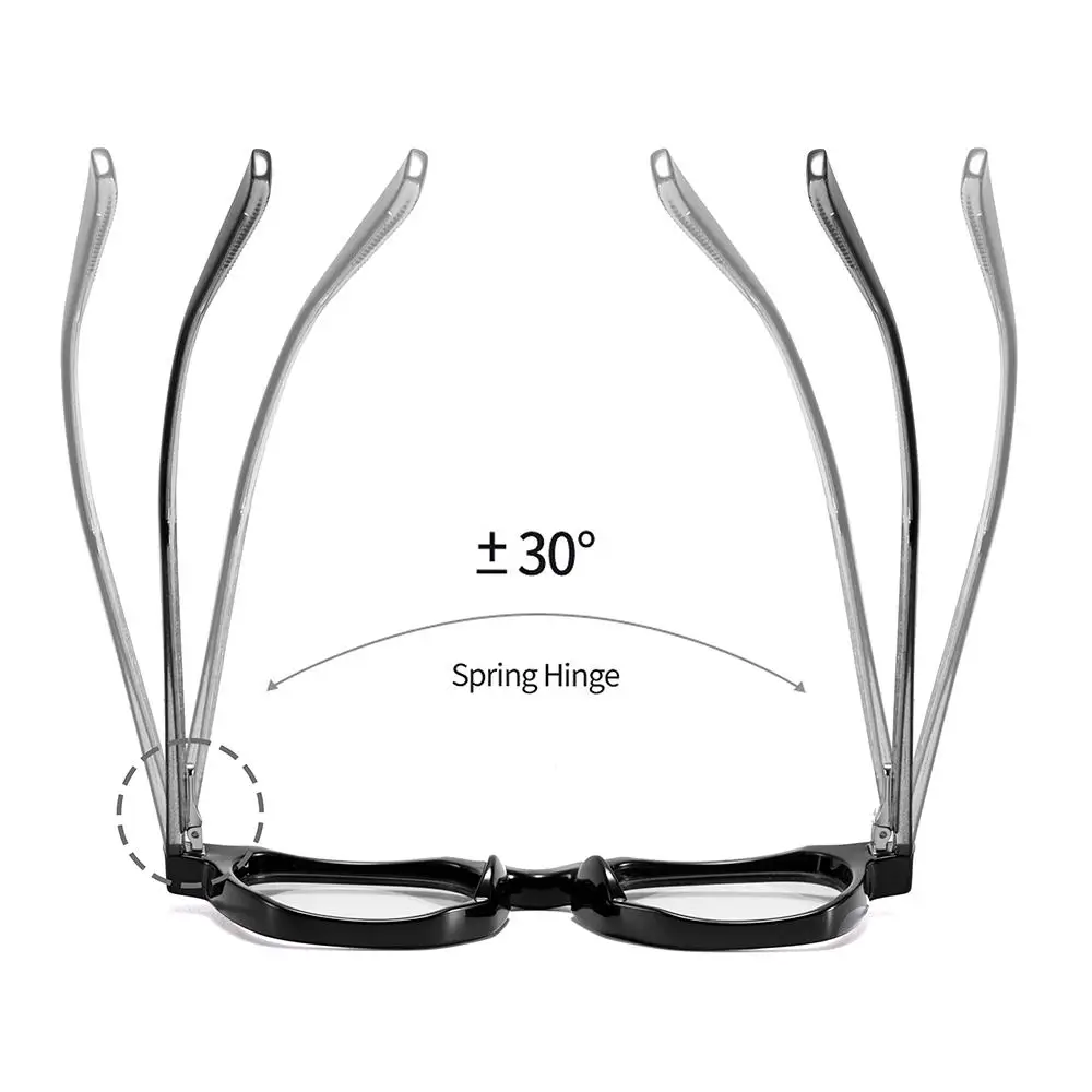 CATERSIDE Modische Herren-Quadratbrille mit Blaulichtfilter Federscharnier-Brillengestell Damen-Computer-Lesebrille Schutzbrille – Detail 5