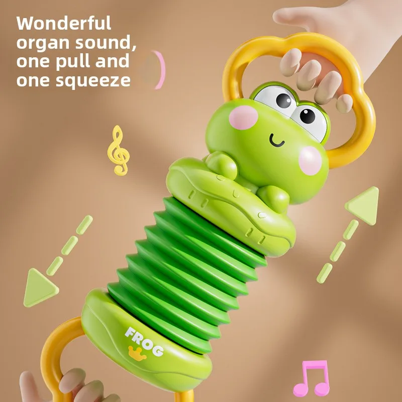 Baby Toy Frog Accordion Baby Grip Training Boy Puzzle Early Education Soothing Music Hand Organ