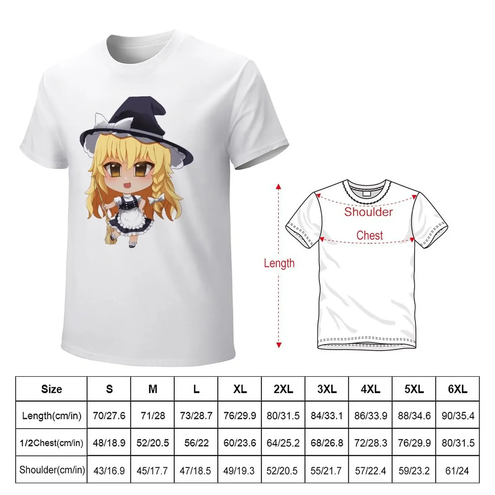 Chibi Marisa Kirisame T-Shirt blanks korean fashion mens champion t shirts