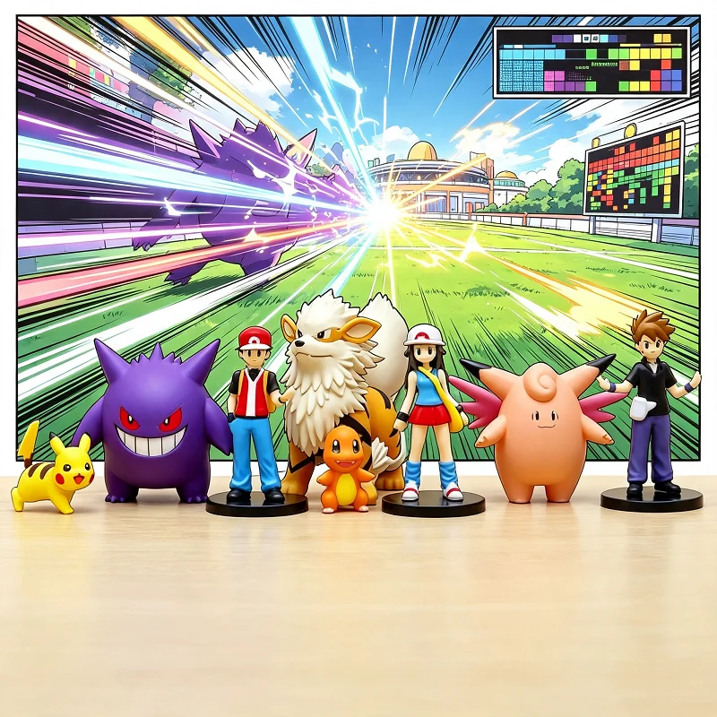 Pet Little Fire Dragon Gengar Wind Speed Dog Set 1/20 scale desktop display model decorations collection gifts' anime figure