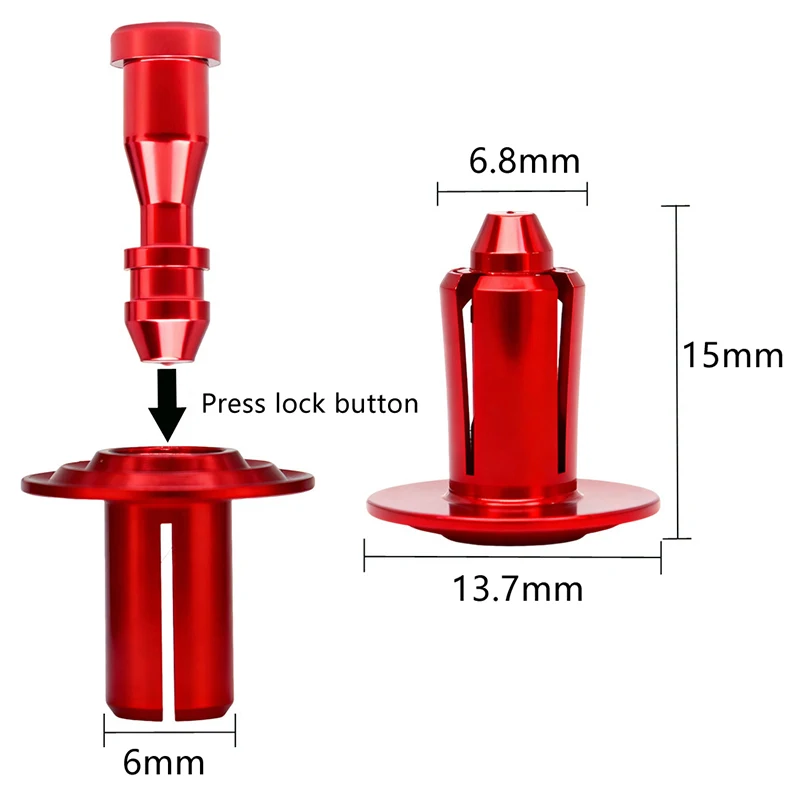 

[MC] Новые алюминиевые заклепки PrecisionLock CNC M5x15 для мотоциклов, универсальные, 1/6/12 шт.